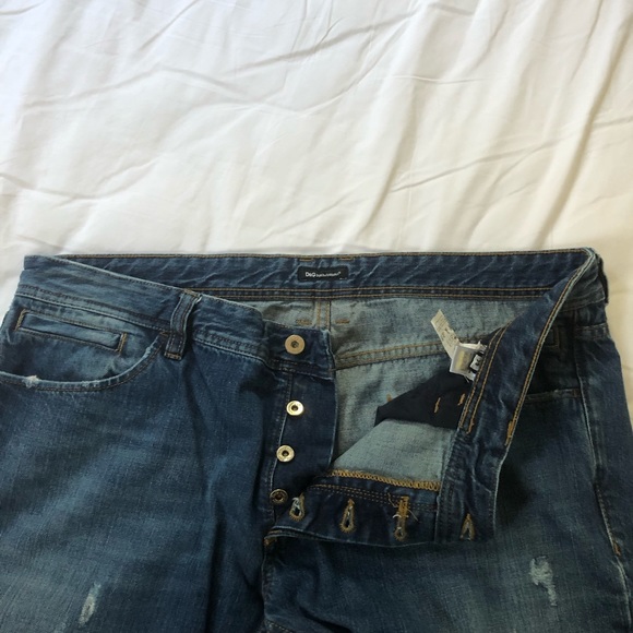 DOLCE & GABBANA Dark Blue Straight Fit Jeans - Picture 5 of 8